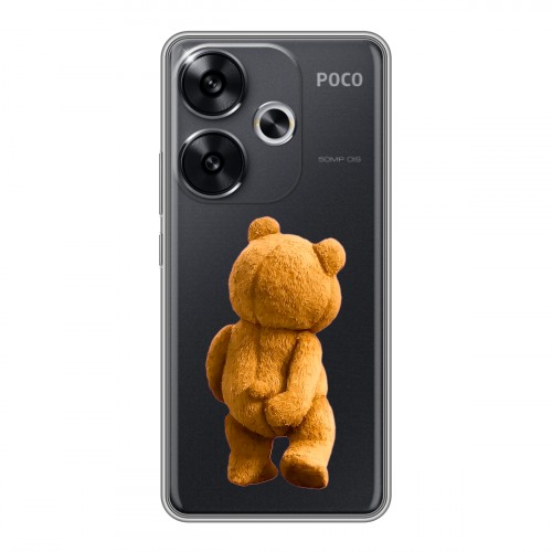 Полупрозрачный дизайнерский пластиковый чехол для Xiaomi Redmi Turbo 3 Медведь