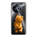 Полупрозрачный дизайнерский силиконовый чехол для Itel S24 Медведь