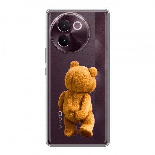 Полупрозрачный дизайнерский пластиковый чехол для Vivo V30e Медведь