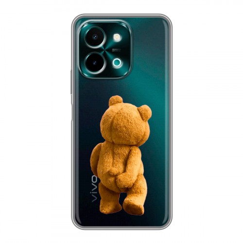Полупрозрачный дизайнерский пластиковый чехол для Vivo Y28 Медведь