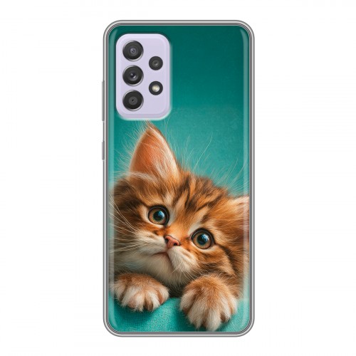 Дизайнерский силиконовый чехол для Samsung Galaxy A52 котенок