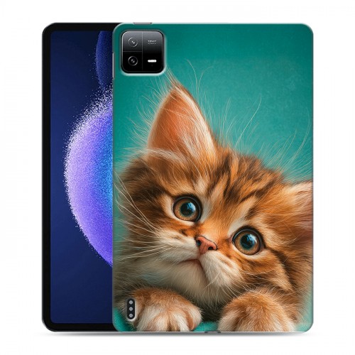Дизайнерский силиконовый чехол для Xiaomi Pad 6 котенок