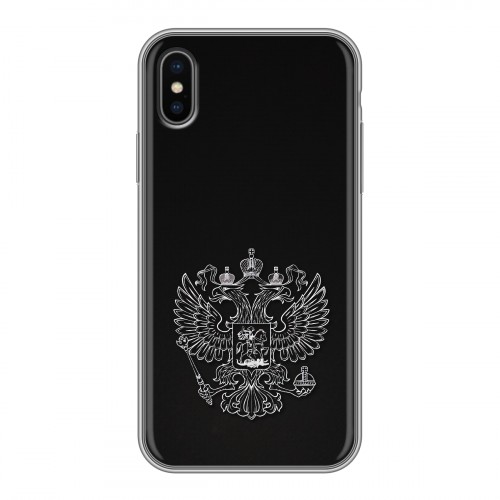 Дизайнерский силиконовый чехол для Iphone x10 Герб России