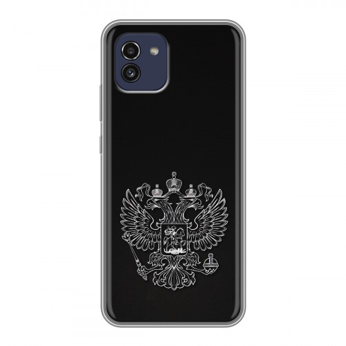 Дизайнерский силиконовый чехол для Samsung Galaxy A03 Герб России