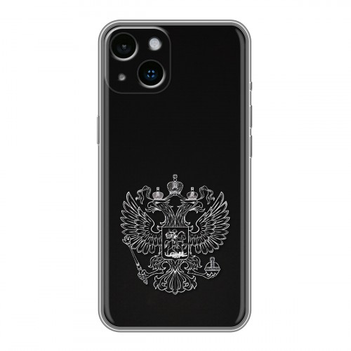 Дизайнерский силиконовый чехол для Iphone 14 Герб России