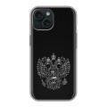 Дизайнерский силиконовый чехол для Iphone 15 Герб России