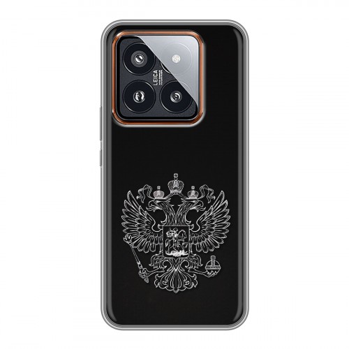 Дизайнерский силиконовый чехол для Xiaomi 14 Pro Герб России