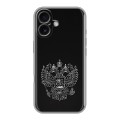 Дизайнерский пластиковый чехол для Iphone 16 Герб России
