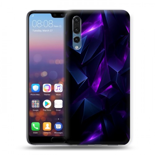 Дизайнерский силиконовый с усиленными углами чехол для Huawei P20 Pro Абстракиция
