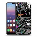 Дизайнерский силиконовый с усиленными углами чехол для Huawei P20 Pro Найк