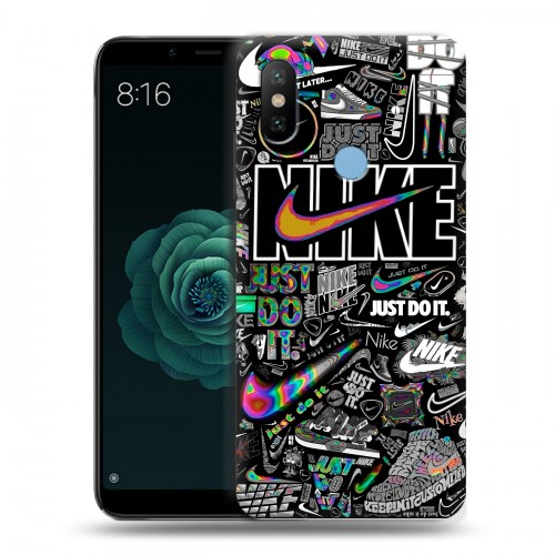 Дизайнерский силиконовый чехол для Xiaomi Mi A2 Найк