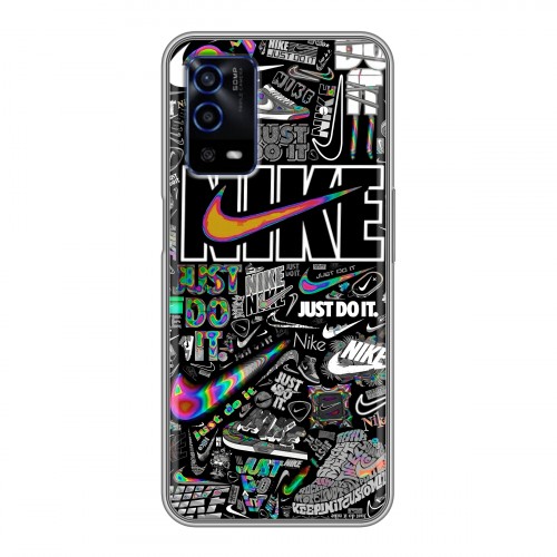 Дизайнерский силиконовый с усиленными углами чехол для OPPO A55 Найк