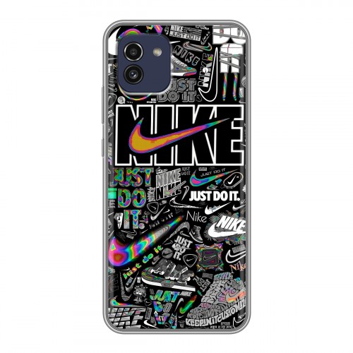 Дизайнерский силиконовый чехол для Samsung Galaxy A03 Найк