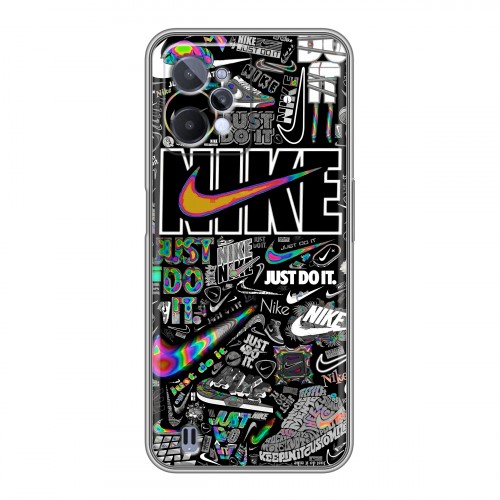 Дизайнерский силиконовый с усиленными углами чехол для Realme C31 Найк