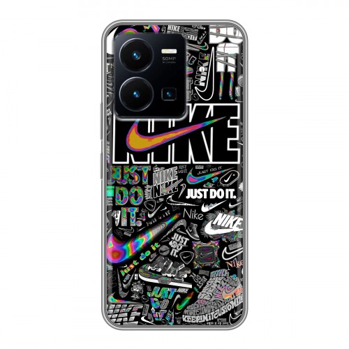 Дизайнерский силиконовый с усиленными углами чехол для Vivo Y35 Найк