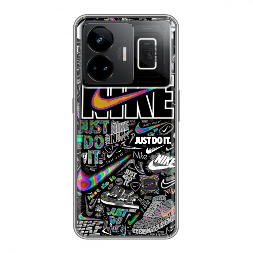 Дизайнерский силиконовый с усиленными углами чехол для Realme GT3 Найк