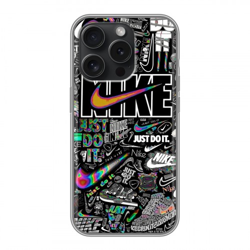 Дизайнерский силиконовый чехол для Iphone 15 Pro Найк
