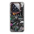 Дизайнерский силиконовый чехол для Xiaomi 14 Pro Найк