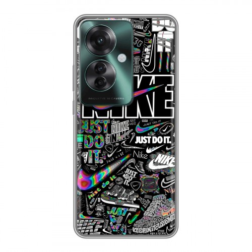 Дизайнерский силиконовый чехол для Oppo Reno 11F Найк