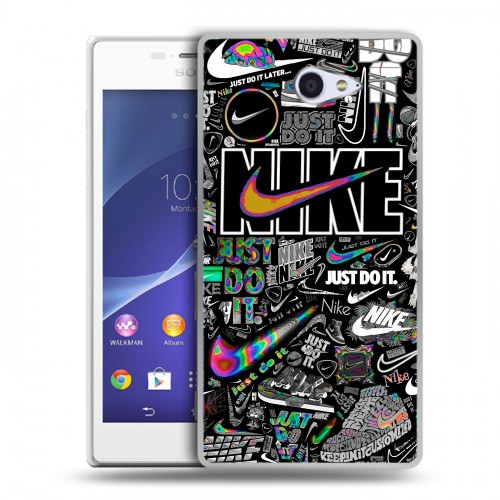 Дизайнерский пластиковый чехол для Sony Xperia M2 dual Найк