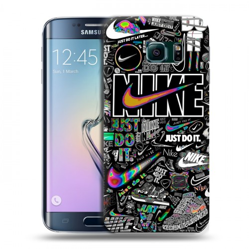 Дизайнерский силиконовый чехол для Samsung Galaxy S6 Edge Найк