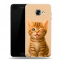Дизайнерский пластиковый чехол для Samsung Galaxy C5 котенок
