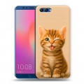 Дизайнерский пластиковый чехол для Huawei Honor View 10 котенок