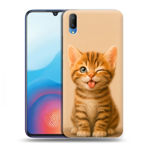 Дизайнерский пластиковый чехол для Vivo V11 котенок