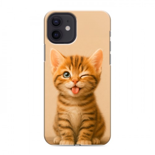 Дизайнерский силиконовый чехол для Iphone 12 котенок