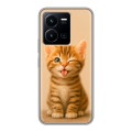 Дизайнерский силиконовый чехол для Vivo Y35 котенок