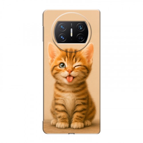 Дизайнерский пластиковый чехол для Huawei Mate X3 котенок