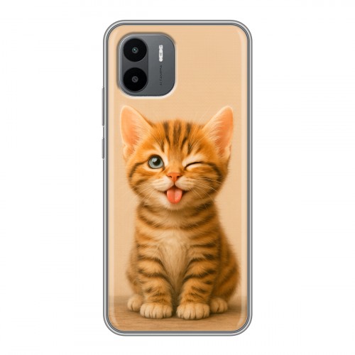 Дизайнерский силиконовый чехол для Xiaomi Redmi A2 котенок