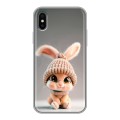 Дизайнерский силиконовый чехол для Iphone x10 Кролик