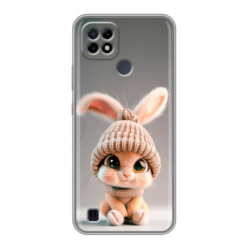 Дизайнерский силиконовый чехол для Realme C21 Кролик