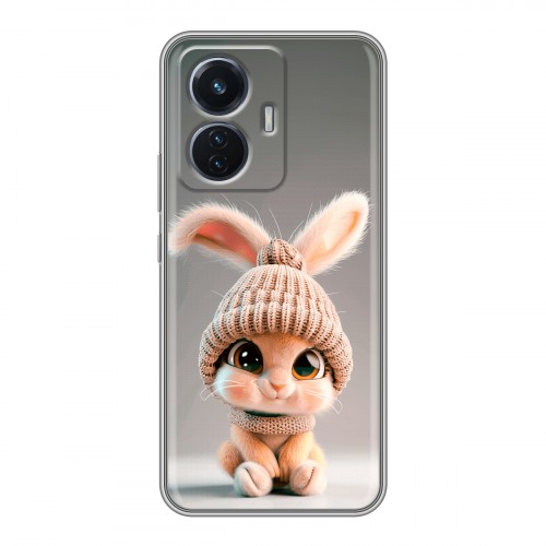 Дизайнерский силиконовый чехол для Vivo T1 Кролик