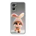 Дизайнерский силиконовый с усиленными углами чехол для OPPO A96 Кролик