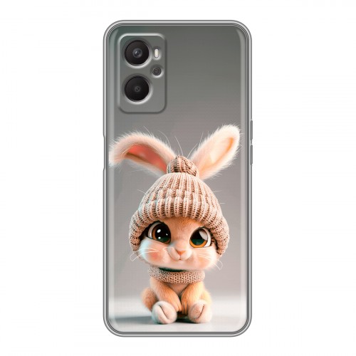 Дизайнерский силиконовый с усиленными углами чехол для OPPO A96 Кролик