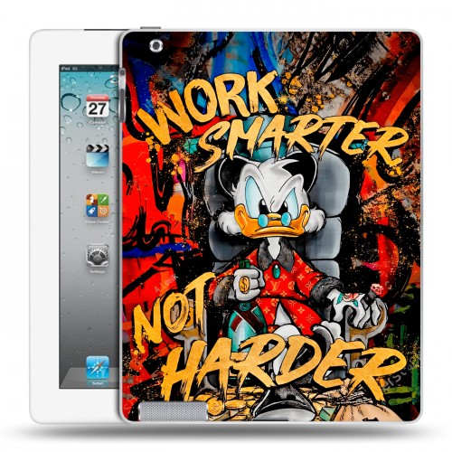 Дизайнерский пластиковый чехол для Ipad 2/3/4 Дональд Дак Деньги