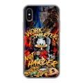 Дизайнерский силиконовый чехол для Iphone x10 Дональд Дак Деньги