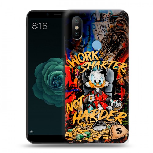 Дизайнерский силиконовый чехол для Xiaomi Mi A2 Дональд Дак Деньги