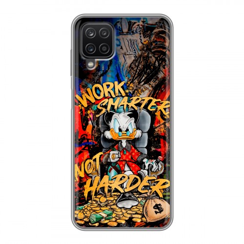 Дизайнерский силиконовый чехол для Samsung Galaxy A12 Дональд Дак Деньги