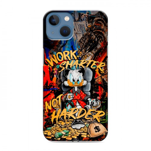 Дизайнерский силиконовый чехол для Iphone 13 Дональд Дак Деньги