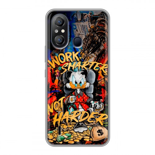 Дизайнерский силиконовый чехол для Itel A49 Дональд Дак Деньги