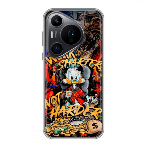Дизайнерский силиконовый чехол для Huawei Pura 70 Pro Дональд Дак Деньги