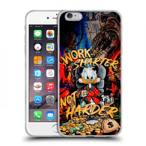 Дизайнерский силиконовый чехол для Iphone 6 Plus/6s Plus Дональд Дак Деньги