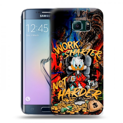 Дизайнерский силиконовый чехол для Samsung Galaxy S6 Edge Дональд Дак Деньги