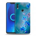 Дизайнерский силиконовый чехол для Alcatel 5V Голубые цветы