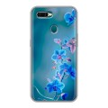 Дизайнерский силиконовый чехол для OPPO AX7 Голубые цветы