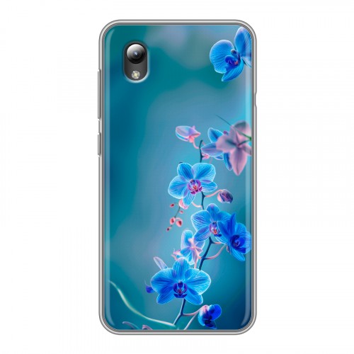 Дизайнерский силиконовый чехол для ZTE Blade A3 (2019) Голубые цветы