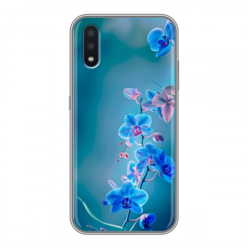 Дизайнерский силиконовый чехол для Samsung Galaxy M01 Голубые цветы